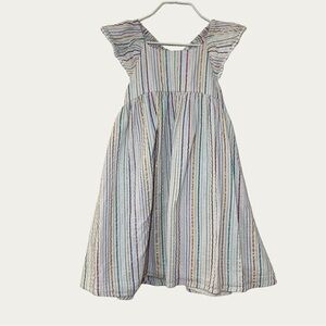 Old Navy Multicolor Striped Girl’s Maxi‎ Dress Flutter Sleeve Flowy Size 4T